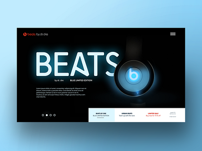 Beats Webdesign UI beats beats by dre landing page ui web webdesign