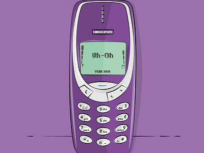 Illustrated Nokia 3310 Snakes Game