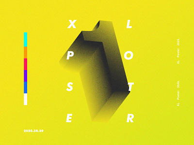 XL Poster . 1 36daysoftype abstract abstract design abstract logo animation art branding concept design gredient icon illustration logo morocco type typogaphy typography