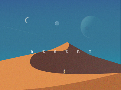 Desert design gredient illustartor illustration morocco painting typography