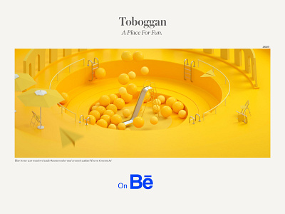 Toboggan. abstarct architect behancereviews cinema4d concept fun minimal octane octanerender play