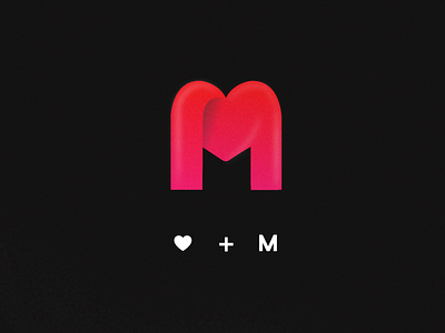 LOVE + M logo minimal typo typography