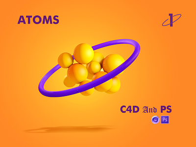 ATOMS arab atom atomic design c4dart cinema 4d illustration moroccan photoshop