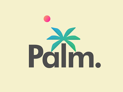Palm-Logo Concept 2d art branding design gredient icon illustration illustrations logo palm palm trees