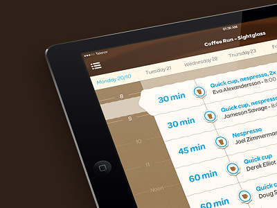 Coffee Run - Coffee Shop Interface coffee design ios ipad userexperience userinterface visual