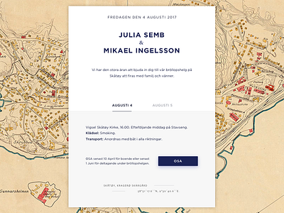 Wedding invitation