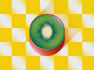 Kiwi 2d cooking design flat food fruit fruits gradient grid grids illustration kiwi kiwis minimal picnic seeds shadow vector