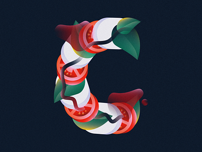 C is for Caprese Salad • 36 Days of Type