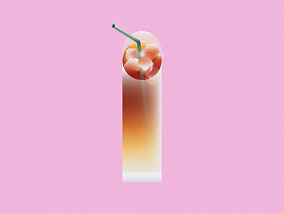 I is for Iced Coffee • 36 Days of Type 2d 36 days of type 36daysoftype 36daysoftype08 beverage coffee design drink flat food gradient ice iced coffee illustration latte lettering minimal starbucks straw vector