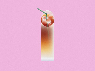 I is for Iced Coffee • 36 Days of Type 2d 36 days of type 36daysoftype 36daysoftype08 beverage coffee design drink flat food gradient ice iced coffee illustration latte lettering minimal starbucks straw vector