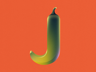 J is for Jalapeño • 36 Days of Type 2d 36 days of type 36daysoftype 36daysoftype08 alphabet design flat food gradient grain illustration jalapeno letter letter j lettering minimal pepper spicy vector vegatable