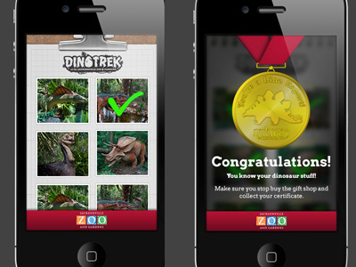 Dinotrek App app design mobile