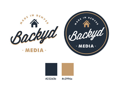 Backyd Media backyard badge brand branding denver house logo media