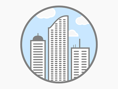 City building city logo mark skyline wip