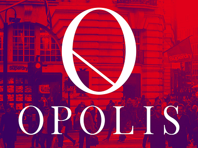 OPOLIS brand branding city duotone gradient identity logo mark o opolis urban