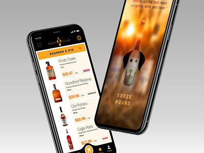 Boozehound Shopping App alcohol app booze branding digital ios iphone logo retail shopping ui