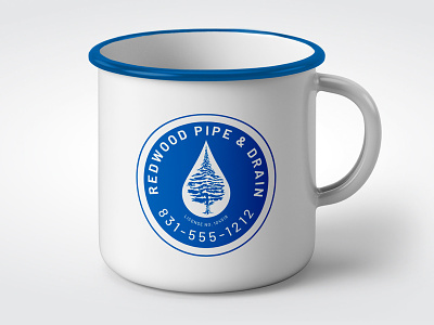 Redwood Pipe & Drain Logo branding design illustrator logo