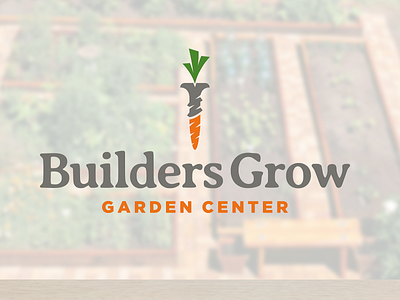 Builders Grow Garden Center builder garden gardening logo
