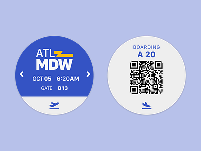 Southwest Boarding Pass Redesign for WearOS