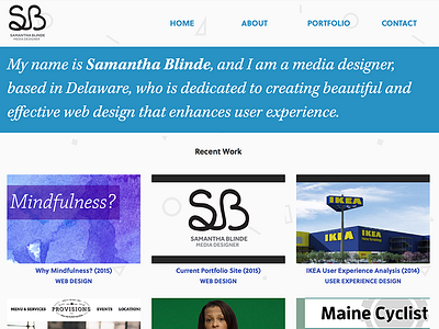 SBLINDE.COM - Portfolio portfolio project responsive rwd student web design