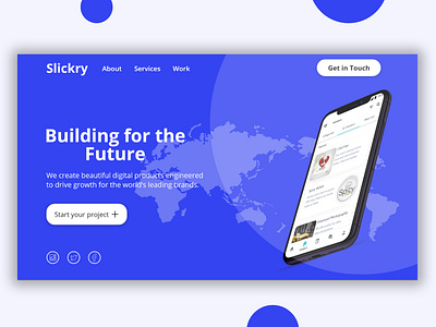 Slickry Tech Landing ui ux web