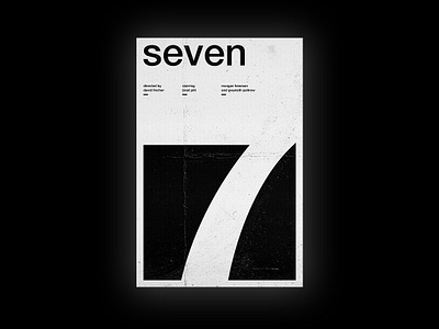 Se7en - Film Poster art design film poster movie movie poster passion project seven swiss swiss style typography vector wall art wallpaper