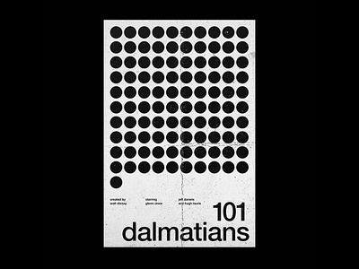 101 Dalmatians - Film Poster 101 dalmatians design film poster movie movie poster passion project swiss style typography wall art wallpaper