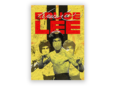 BRUCE LEE POSTER 11x15.5 art bruce lee brucelee design kung fu kungfu martial arts passion project poster typography wall art wallpaper