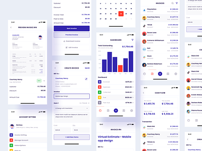 Invoice Maker Mobile App app app design business dashboard design finance app flat interface invoice managment payment product design ui ux