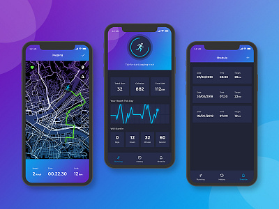 Jogrulth - Mobile app Re-design aplication app debut first health interface jogging mobile ui user interface ux web