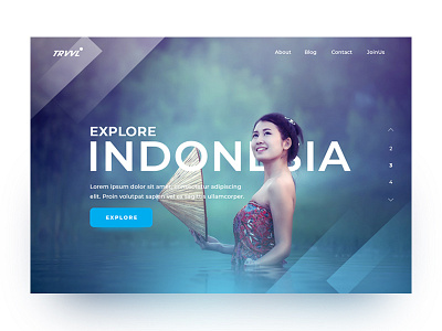 #Explore Web Design creative design explore header interface landing page travel ui ux web website