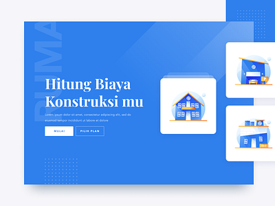 UI Exploration Construction app construction design flat home homepage illustration landingpage minimal ui ux web website