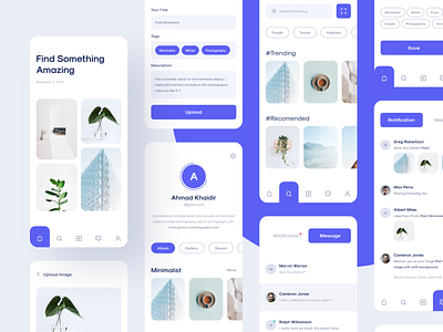 Photography Inspiration App - UI Exploration app art blog clean design flat inspiration layout minimal photography portfolio ui ux web website