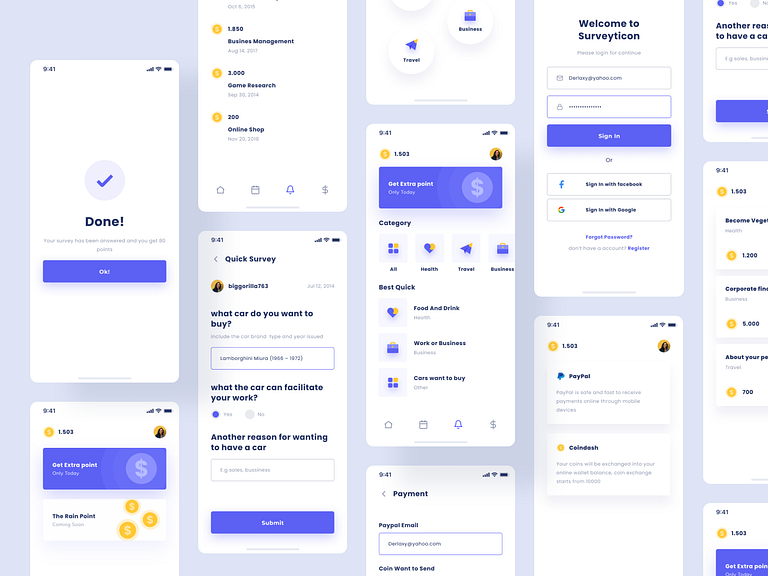 Survey App v.2 by Derlaxy on Dribbble