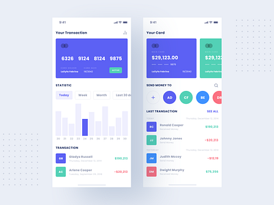 Finance App app app design application bank banking business credit card dashboard design finance financial flat interface minimal mobile product design ui ux wallet website