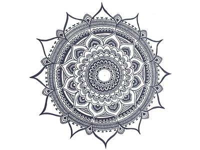 Hand Drawn Mandala art black white design focus mandala mandala art mandalas pen drawing