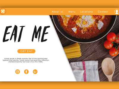 EAT ME website ui uiux webdesign