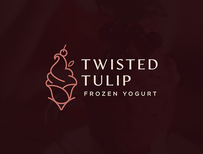 frozen yogurt art design frozen yogurt icecream icon illustration logo luxury vector