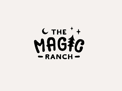 Ranch adventure design icon logo magical ranch typography