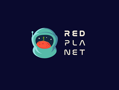 red planet alien design icon illustration logo mars planet red planet vector