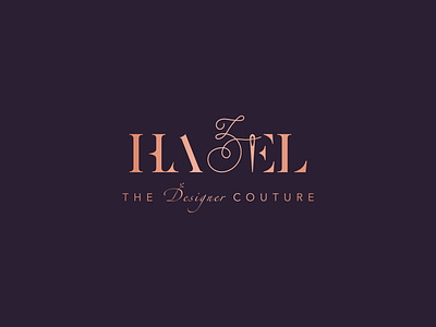 Fashion designer art couture design designer fashion gold icon illustration logo luxury needle script thread typography vector