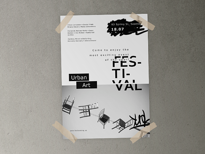Poster for Art Festival minimal graphicdesign webdesign