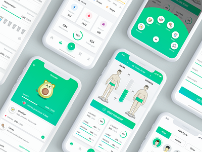 Fitness app design ui ux