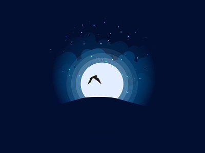 Owl Silhouette dark illustration moon nepal night owl silhouttte vector