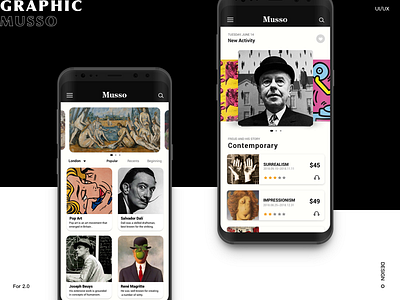 Musso art app 3 app art exhibition ui ux