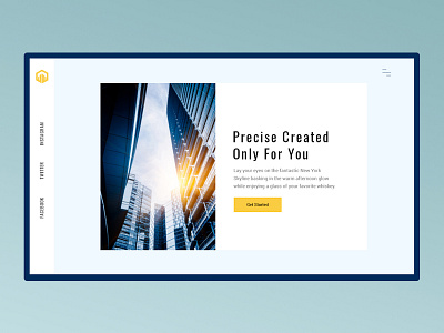 Real Estate - Landing Page Concept background design skyline typography ui