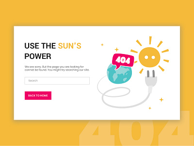 404 Page UI background creative design illustration typography ui ux