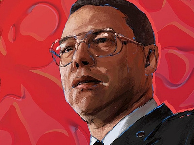 Colin Powell digital painting illustration