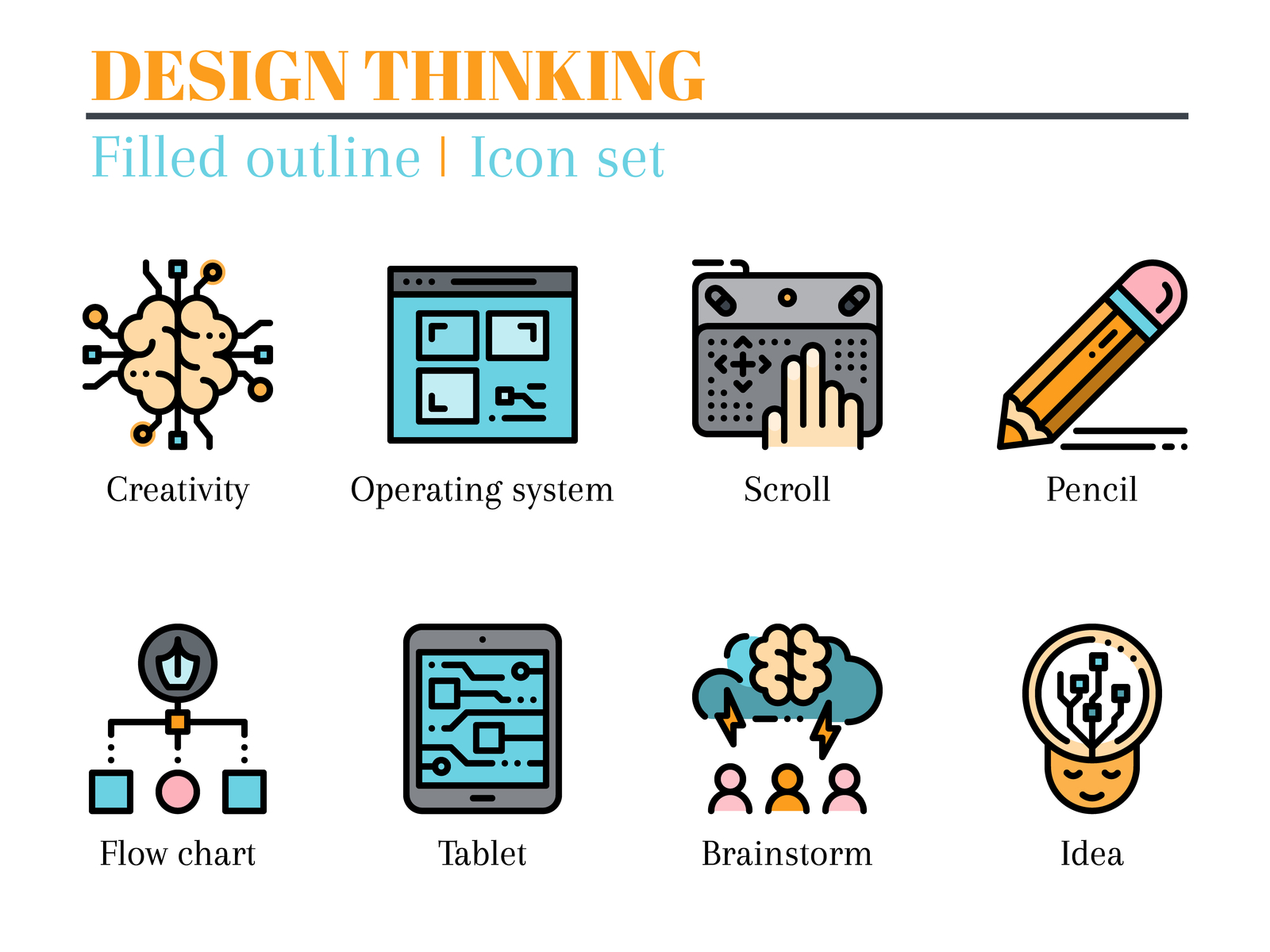 Design Thinking Icon Set By Wsookruay On Dribbble