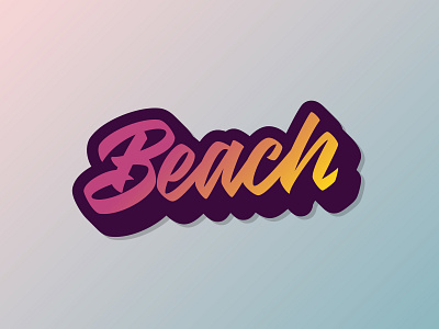 Beach logotype by Kalulla Font - 50% off design flat hand crafted handwriten handwriting font illustration lettering logo logotipo logotype type typogaphy typografi typography vector